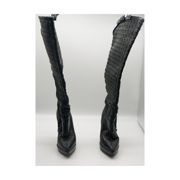 Burberry Leather Knee High Boots Black Size EU 35 / US 5 - Picture 1 of 5